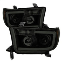 Carregar imagem no visualizador da galeria, Xtune Toyota Tundra 07-13 LED Light Bar Projector Headlights Black Smoked PRO-JH-TTU07-LED-BSM