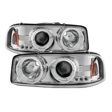 Carregar imagem no visualizador da galeria, Spyder GMC Sierra 1500/2500/3500 99-06 Projector Headlights LED Halo LED Chrome PRO-YD-CDE00-HL-C