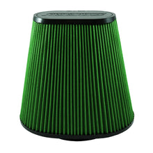 Load image into Gallery viewer, Green Filter Oval Cone Filter - ID 6in. / Base 11x8in. / Top 7.25x4.25in. / H 10in.