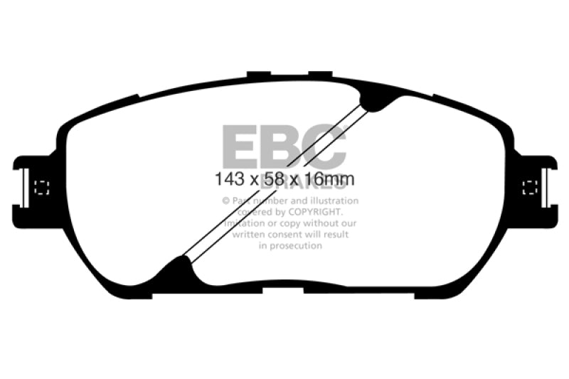 EBC 10 Toyota Sienna 2.7 Redstuff Front Brake Pads