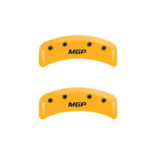 Load image into Gallery viewer, MGP 4 Caliper Covers Engraved Front &amp; Rear MGP Yellow Finish Black Char 2006 Toyota Camry