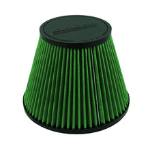 Load image into Gallery viewer, Green Filter Cone Filter - ID 4.5in. / Base 7.8in. / Top 4.75in. / H 6in.