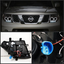 Carregar imagem no visualizador da galeria, Spyder Nissan Frontier 05-08 Projector Headlights LED Halo LED Smke PRO-YD-NF05-HL-SM