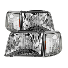 Carregar imagem no visualizador da galeria, Xtune Ford Ranger 93-97 Crystal Headlights w/ Corner Lights 4pcs Sets Chrome HD-JH-FR93-SET-C