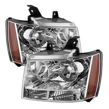 Carregar imagem no visualizador da galeria, Xtune Chevy Suburban 1500/2500 07-14 Crystal Headlights Chrome HD-JH-CSUB07-AM-C