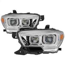 Carregar imagem no visualizador da galeria, xTune Toyota Tacoma 16-18 DRL Light Bar Projector Headlights - Chrome PRO-JH-TTA16-LBDRL-C
