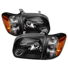 Carregar imagem no visualizador da galeria, Xtune Toyota Tundra Double Cab 05-06 OEM Style Headlights &amp; Corner Lights Black HD-JH-TTUN05-AM-BK