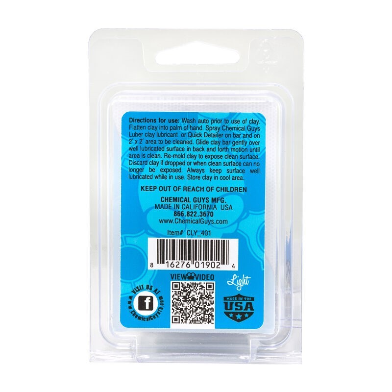 Chemical Guys Clay Bar (Light Duty) - Blue (P12)
