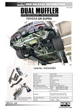Carregar imagem no visualizador da galeria, HKS 2019+ Toyota GR Supra w/o OPF Dual Hi-Power Titanium Tip Catback Exhaust