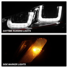Carregar imagem no visualizador da galeria, Spyder Volkswagen Golf VII 14-16 Projector Headlights DRL LED Red Stripe Blk PRO-YD-VG15-RED-DRL-BK
