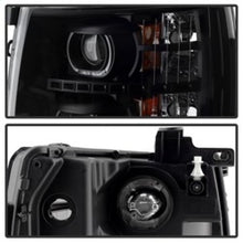 Carregar imagem no visualizador da galeria, Xtune Chevy Silverado 1500/2500/3500 07-13 LED Halo Projector Headlights Black PRO-JH-CSIL07-CFB-BK