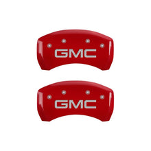 Carregar imagem no visualizador da galeria, MGP 4 Caliper Covers Engraved Front &amp; Rear GMC Yellow finish black ch
