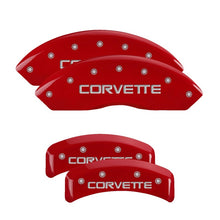 Carregar imagem no visualizador da galeria, MGP 4 Caliper Covers Engraved Front &amp; Rear Gen 5/Camaro Yellow finish black ch