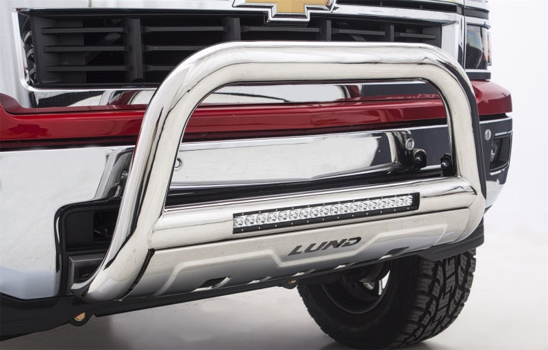 Lund 10-17 Dodge Ram 2500 Bull Bar w/Led Light Bar - Polished