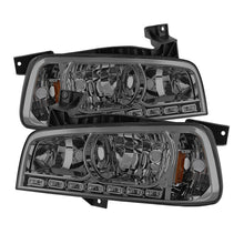 Carregar imagem no visualizador da galeria, Xtune Dodge Charger 06-10 1Pc LED Crystal Headlights Smoke HD-ON-DCH05-1PC-LED-SM