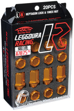 Carregar imagem no visualizador da galeria, Project Kics 12x1.25 Leggdura Racing Lug Nuts - Yellow Gold w/Laser Logo (20 Pcs)