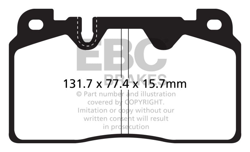 EBC 12+ Audi Q5 2.0 Turbo (Brembo) Ultimax2 Front Brake Pads