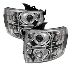 Carregar imagem no visualizador da galeria, Spyder Chevy Silverado 1500 07-13 Projector Headlights LED Halo LED Chrm PRO-YD-CS07-HL-C