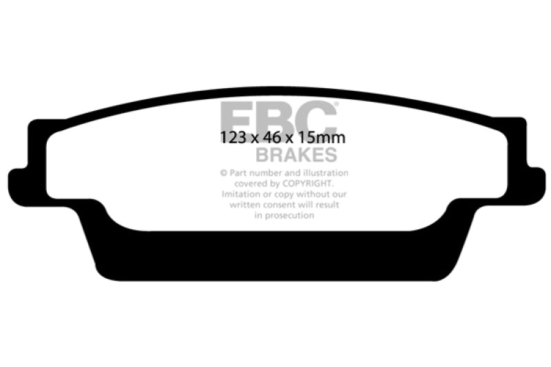 EBC 06-07 Cadillac CTS 2.8 (Sports Suspension) Greenstuff Rear Brake Pads
