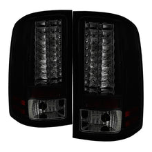 Carregar imagem no visualizador da galeria, Spyder GMC Sierra 07-13 (Not 3500 Dually 4 Rear Wheels)LED Tail Lights Blk Smke ALT-YD-GS07-LED-BSM