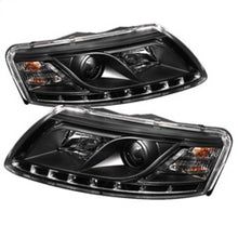 Carregar imagem no visualizador da galeria, Spyder Audi A6 05-07 Projector Headlights Halogen Model Only - DRL Black PRO-YD-ADA605-DRL-BK