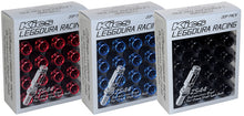 Load image into Gallery viewer, Project Kics 14x1.25 60 Deg 28mm Leggdura Shell Type Bolt &amp; Lock Set - Blue