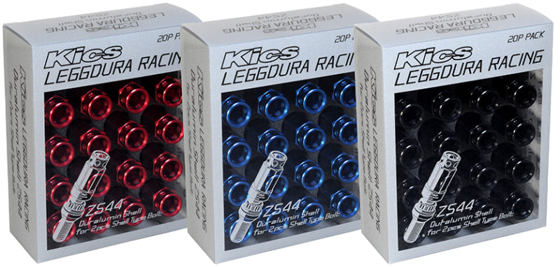 Project Kics 14x1.25 60 Deg 35mm Leggdura Shell Type Bolt & Lock Set - Blue