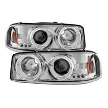 Carregar imagem no visualizador da galeria, Spyder GMC Sierra 1500/2500/3500 99-06 Projector Headlights LED Halo LED Chrome PRO-YD-CDE00-HL-C