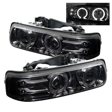 Carregar imagem no visualizador da galeria, Spyder Chevy Silverado 1500/2500 99-02 Projector Headlights LED Halo LED Smoke PRO-YD-CS99-HL-SMC