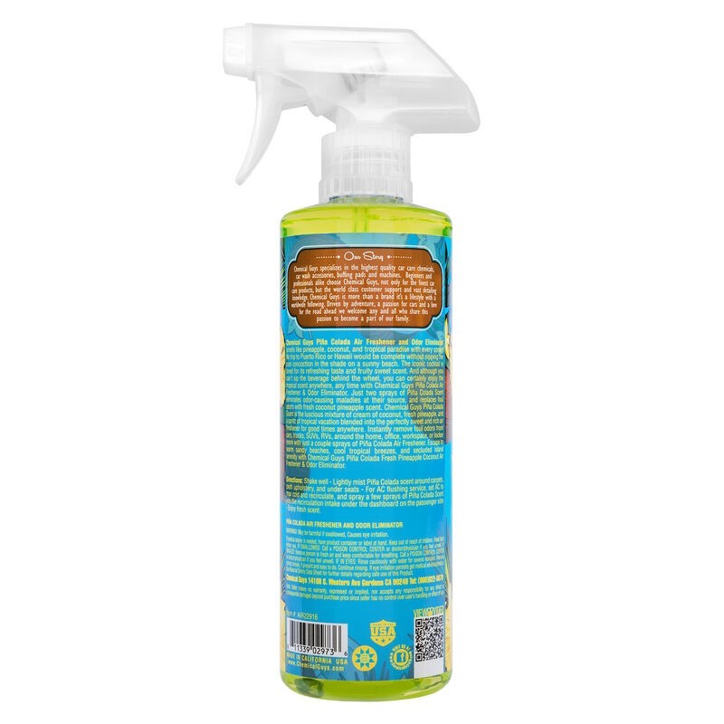 Chemical Guys Pina Colada Air Freshener & Odor Eliminator - 16oz (P6)