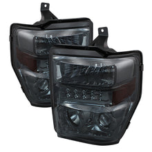 Carregar imagem no visualizador da galeria, Xtune Ford F250/350/450 Super Duty 08-10 Projector Headlights LED Halo Smoke PRO-JH-FS08-LED-SM