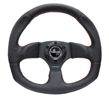Carregar imagem no visualizador da galeria, NRG Reinforced Steering Wheel (320mm Horizontal / 330mm Vertical) Leather w/Red Stitching