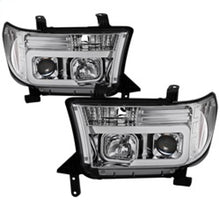 Carregar imagem no visualizador da galeria, Spyder 07-13 Toyota Tundra V2 Light Bar DRL Projector Headlights - Chrome (PRO-YD-TTU07V2-LB-C)