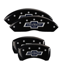 Carregar imagem no visualizador da galeria, MGP 4 Caliper Covers Engraved F &amp; R 100 Anniversary Black Finish Silver Char 2019 Chevrolet Equinox