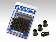Carregar imagem no visualizador da galeria, Rays 17 Hex Racing Nut Set L35 Medium Type 12x1.25 - Black Chromate (16 Pieces)