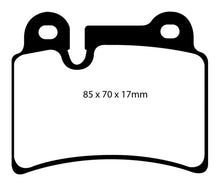Carregar imagem no visualizador da galeria, EBC 06-09 Volkswagen Touareg 3.6 (2 pin holes at top of backplate) Redstuff Rear Brake Pads