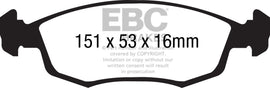 EBC 2013+ Fiat 500E Electric Ultimax2 Front Brake Pads