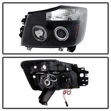 Carregar imagem no visualizador da galeria, Spyder Nissan Titan 04-14/Armada 04-07 Projector Headlights LED Halo LED Blk PRO-YD-NTI04-HL-BK