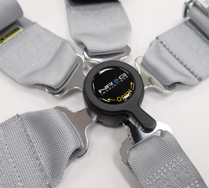 NRG SFI 16.1 5PT 3in. Seat Belt Harness / Cam Lock - Grey