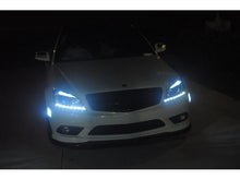 Carregar imagem no visualizador da galeria, Spyder Mercedes Benz C-Class 08-11 Projector Headlights Halogen - DRL Blk PRO-YD-MBW20408-DRL-BK