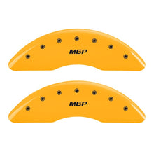 Carregar imagem no visualizador da galeria, MGP 2 Caliper Covers Engraved Front MGP Yellow Finish Black Characters 2004 GMC Canyon