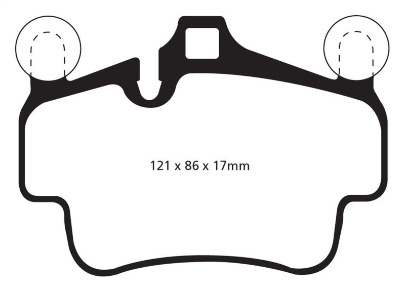 EBC 07-08 Porsche 911 (997) (Cast Iron Rotor only) 3.6 Carrera 2 Orangestuff Front Brake Pads