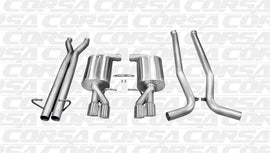 Corsa 05-09 Audi B7 Polished Sport 2.5in Cat-Back Dual Rear Exit with Twin Pro-Series Tips