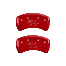 Carregar imagem no visualizador da galeria, MGP 4 Caliper Covers Engraved Front &amp; Rear Vintage Style/RT Yellow finish black ch