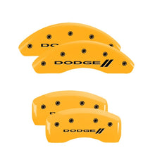 Carregar imagem no visualizador da galeria, MGP 2 Caliper Covers Engraved Front Bowtie Yellow Finish Black Char 1999 Chevrolet Astro