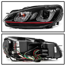 Carregar imagem no visualizador da galeria, Spyder Volkswagen Golf / GTI 10-13 Version 3 Projector Headlights - Black PRO-YD-VG10V3R-DRL-BK