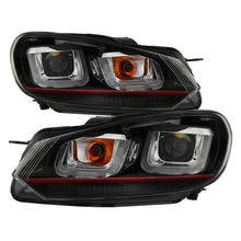 Carregar imagem no visualizador da galeria, Spyder Volkswagen Golf / GTI 10-13 Version 3 Projector Headlights - Black PRO-YD-VG10V3R-DRL-BK