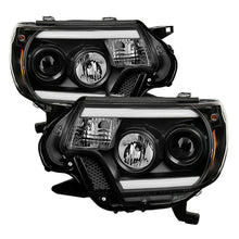 Carregar imagem no visualizador da galeria, Spyder Toyota Tacoma 12-15 Projector Headlights Light Bar DRL Black PRO-YD-TT12-LBDRL-BK