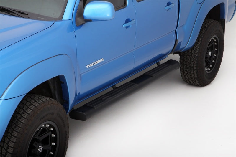 Lund 05-17 Toyota Tacoma Access Cab (80in) 6in. Oval Straight Black Nerf Bars - Black