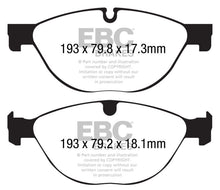 Carregar imagem no visualizador da galeria, EBC 13+ Jaguar F-Type (Cast Iron Only) 3.0 Supercharged (380) Perf Pkg Yellowstuff Front Brake Pads